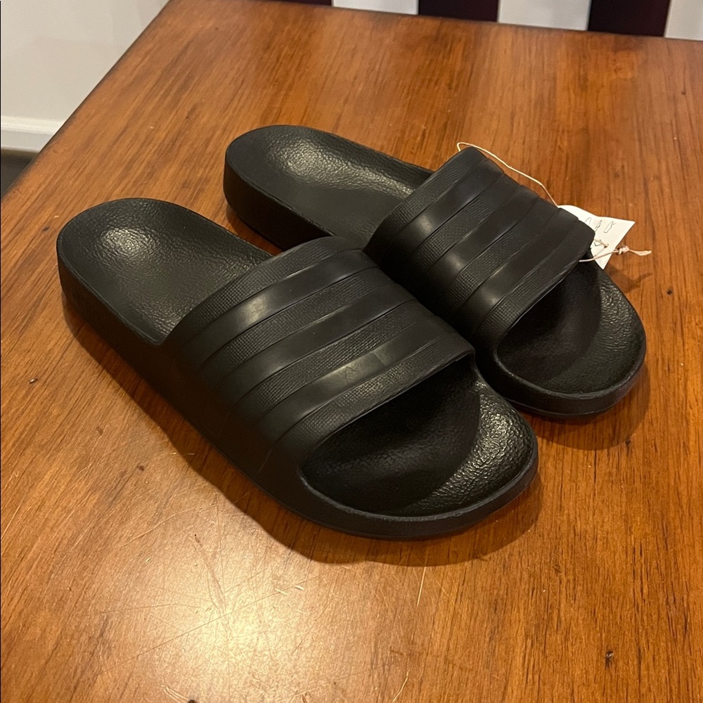 Adidas Adilette Aqua Slides Sandals Shoes black F35550 new Women’s Size 8